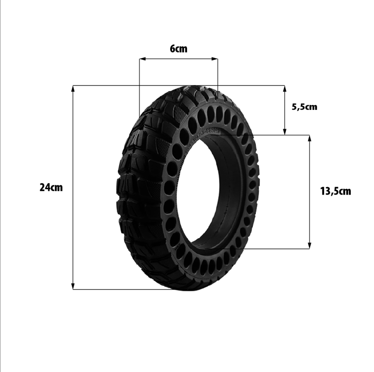 Pneu plein 10x2.50 - 36mm offroad Kugoo M4 M4 Pro
