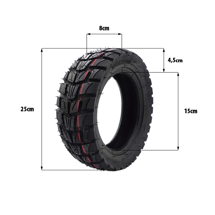 Pneu 80/65-6 offroad Zero 10X Kaabo Dualtron Victor