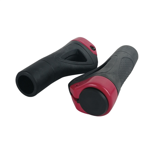 Poignée ergonomique V2 par paire - Embout Rouge