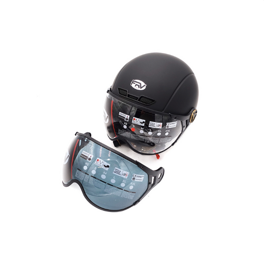 Casque JET FRV noir mat (taille XS à XXL)