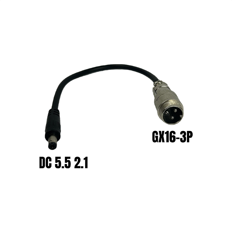 Adaptateur GX16-3P male vers DC 5.5 2,1mm femelle